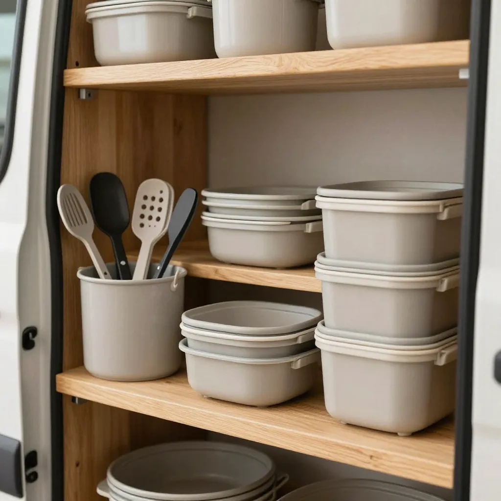 Compact kitchen after organization