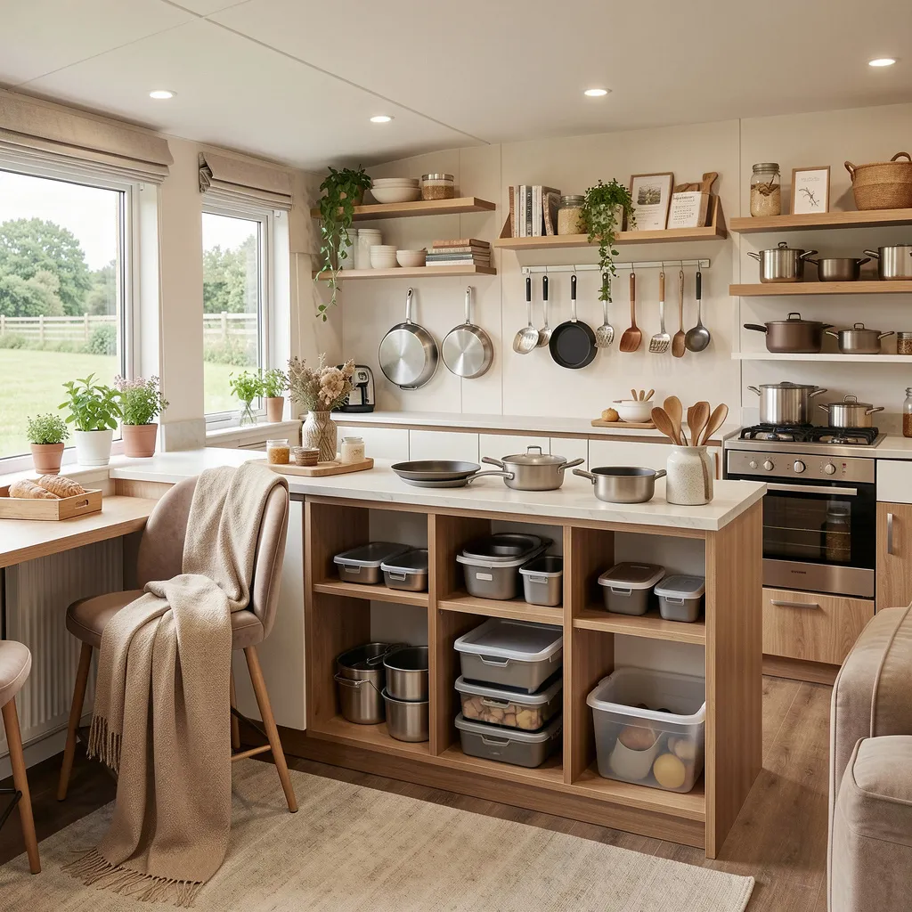 Drawer organisation in caravan